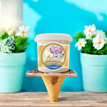 barbe à papa glace à la vanille